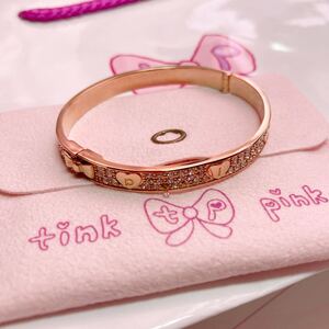 ティンクピンク バングル ブレスレット tink pink アクセサリー AHKAH 定価¥26.250 パヴェバングル TP-272 ストーン アーカー 付属品付き