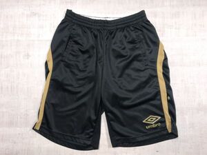 アンブロ UMBRO ストリート サッカー スポーツ メッシュ切替 サイドライン イージー ハーフ ショート パンツ ボトムス キッズ O 黒