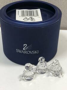 1円～【保管品・デッドストック】SWAROVSKI Penguin, Baby (Set of 3) スワロフスキー ペンギン 置物