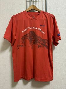 ［Marmot］マーモット　半袖Tシャツ　朱色系　M Y2981