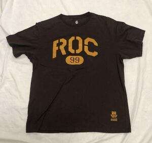 ロカウェア Tシャツバギーヒップホップクロッキープリント茶XL