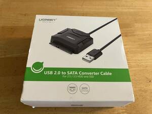 ☆UGREEN☆USB2.0 to SATA Converter Cable☆ばらして本体＋ACアダプタのみなら定形外郵便350円発送に変更可能☆