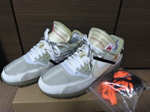 NIKE AIR MAX 90 PRM プレミアム エア マックス 90 正規品 27cm US9 美中古 AA7293-100 オフホワイト off-white the 10 the ten 白黒 希少