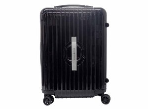 PORSCHE×RIMOWA/ポルシェ×リモワ PTS マルチホイール 4輪スーツケース キャリー トランク 32L ブラック/黒 8229056491 中古