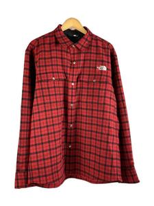 THE NORTH FACE◆長袖シャツ/XL/ウール/RED/チェック/NR62230 Brushwood Wool Shirt