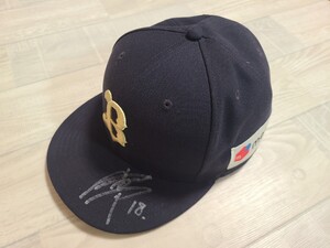 山本由伸 支給品 実使用 ホーム キャップ 直筆サイン オリックス・バファローズ ロサンゼルス・ドジャース ニューエラ