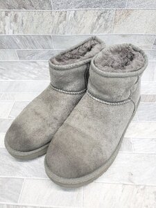 ◇ UGG Australia アグ クラシックミニ ムートン ブーツ サイズ24.0cm グレー レディース P