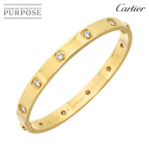カルティエ Cartier ラブ ブレス フル ダイヤ 10P #16 K18 YG イエローゴールド 750 バングル Love Bracelet【証明書付き】 90227680