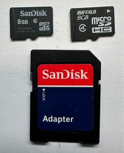 microSDカード8G2枚とアダプタセット