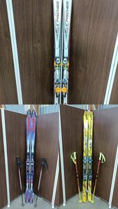 ［八743〜745］★1円出品★【直接引取限定】スキー板/まとめ売り/191cm/183cm/168cm/SALOMON/TYROLIA