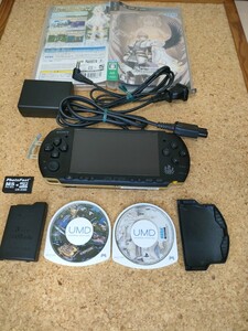 【美品、動作確認済】PSP3000 ハンターズモデル メモリースティック4GB付 シャイニングアーク付 モンスターハンターポータブル3rd付