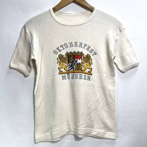 ■ 子供用 ビンテージ ” OKTOBERFEST ” オクトーバーフェスト ドイツ ビール 祭典 イラスト ニット素材 Tシャツ MUNCHEN ミュンヘン ■