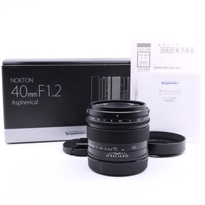 ＜ほぼ新品＞ Voigtlander フォクトレンダー NOKTON 40mm F1.2 Aspherical RFマウント