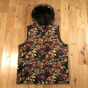 ★青山限定★ パーカー ダウンベスト village camo Lサイズ a bathing ape BAPE hoodie down vest エイプ ベイプ アベイシングエイプ w5