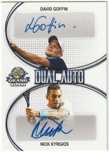 2018 LEAF GRAND SLAM TENNIS Auto ニック・キリオス＆ダビド・ゴファン 直筆サインカード