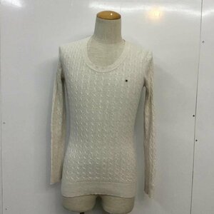 TOMMY HILFIGER XS トミーヒルフィガー ニット、セーター 長袖 ワンポイント Knit Sweater 白 / ホワイト / 10043191