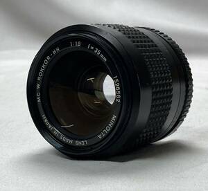 ジャンク品 MINOLTA ミノルタ MC W.ROKKOR-HH 35mm F1.8 単焦点広角レンズ 動作未確認