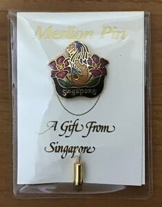 Merlion Pin マーライオン ピン シンガポール お土産品 コレクション アンティーク 未使用・未開封*