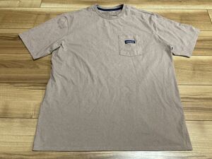 patagonia パタゴニア p6 ポケット付きtシャツ 半袖Tシャツ オーガニックコットン ２０２１年製　ＰＡＴＮ　アースカラー　Ｌサイズ