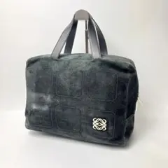 ロエベ  LOEWE スクエアステッチ ハンドバッグアナグラム スエード