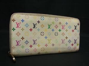 1円 LOUIS VUITTON ルイヴィトン M60241 モノグラムマルチカラー ジッピーウォレット ラウンドファスナー 長財布 ウォレット FJ1569