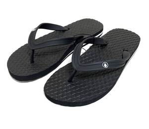 VOLCOM ボルコム V0812101BLK② メンズ US8 26cm ビーチサンダル Ecoなビーサン BeachSandal ブラック 黒色 ヴォルコム 新品 即決 送料無料