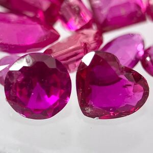 1円〜!!［天然ルビーおまとめ50ct］d 約10g ルース 裸石 宝石 ジュエリー jewelry コランダム corundum ruby 紅玉 カボション w3ゆ7