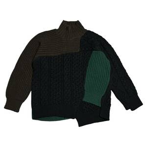 美品）18ss kolor ハイネック ボリュームニット メンズ１ /シャツパンツパーカースウェットブルゾンジャケットコート