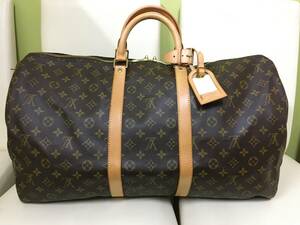 1円 ルイヴィトン モノグラム ボストンバッグ キーポル55 M41424 LOUIS VUITTON 長期保管 美品 