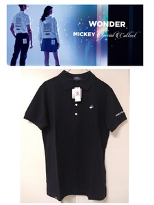 ‡新品国内正規サイズ4　PEARLY GATES パーリーゲイツ　　WONDER / MICKEY　ディズニー100周年シャツ　ネイビー