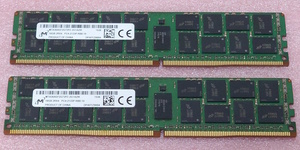 ★Micron MTA36ASF2G72PZ-2G1A2 2枚セット *PC4-17000/DDR4-2133/PC4-2133P ECC REG/Registered 288Pin DDR4 RDIMM 32GB(16GB x2) 動作品