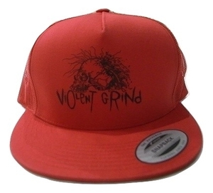 JB即決 VIOLENT GRIND バイオレントグラインド PUSHEAD パスヘッド パススカル メッシュキャップ CAP 赤 レッド　新品