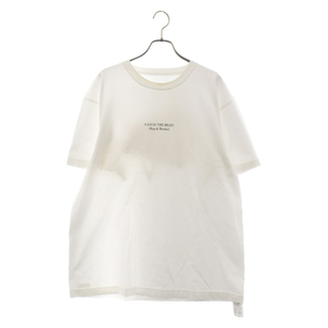 ユニフォームエクスペリメント×フラグメントデザイン ロゴプリント半袖Tシャツ ホワイト UE-232065