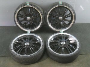 【即決! 即日発送可】Sprint Racing? 17 × 5.5J +45 4H 100PCD ホイール 4本セット オンロード タイヤ付 中古 11907