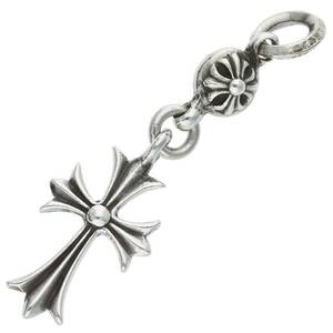 クロムハーツ Chrome Hearts 1B TNY CH CRS/1ボールタイニーCHクロス チャーム/シルバーネックレストップ 中古 SS07