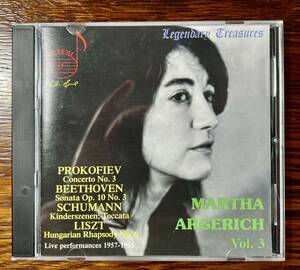 MARTHA ARGERICH - VOL.3 ; Beethoven, Schumann, Liszt, Prokofiev DOREMI