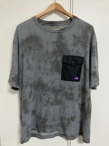 THE NORTH FACE PURPLE LABELノースフェイスパープルレーベルのダイダイ柄オーバーサイズポケットTシャツ　Mサイズ　送料無料