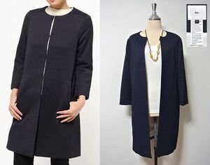 【SALE】●美品！DOUBLE STANDARD CLOTHING【ダブルスタンダードクロージング】Sov.(ソブ)ノーカラーロングジャケット♪定価47,000円+税