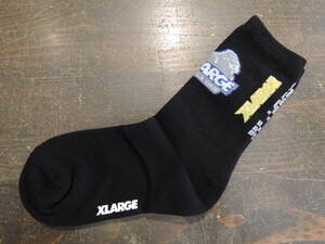 X-LARGE エクストララージ XLARGE KIDS MIXロゴクルーソックス ブラック ZOZOTOWN完売 2024最新作 送料￥180～