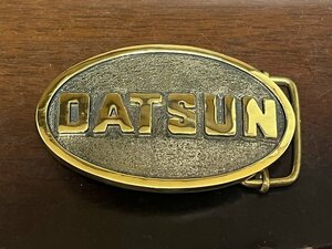 超絶 USAフルハンドメイド 真鍮製 無垢 ダットサン バックル datsun 日産 旧車 ビンテージカー ハコスカ ケンメリ ブルーバード ローレル