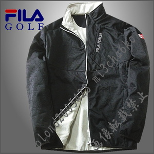 ■新品【FILA GOLF】フィラゴルフ 3層ボンディング 防風 高保温 フルZIP ジャケット■BK/LL(XL)