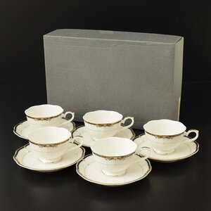 ◎509335 美品 KEITO WHITE BON カップ&ソーサー 5客 箱入