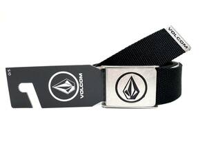 VOLCOM ボルコム D5932102BLK① ウェブベルト WEB BELT GIベルト ガチャベルト ブラック色 ロゴ Stone Logo ヴォルコム 新品 即決 送料無料