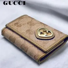 GUCCI グッチ ラブリーハートキーケース GGキャンバス インターロッキング