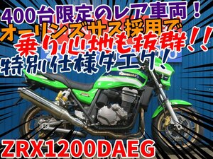 ■『免許取得10万円応援キャンペーン』3月末まで開催中！！■日本全国デポデポ間送料無料！カワサキ ZRX1200DAEG A1191 車体 カスタム