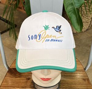 未使用品／Sony Open in Hawaii／ダンロップスポーツ／ゴルフキャップ／ホワイト系／メンズフリーサイズ