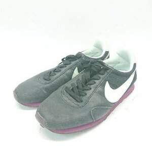 ◇ NIKE ナイキ 555258-017 メッシュ素材 ブランドロ スニーカー サイズ24ｃｍ ブラック パープル レディース メンズ E