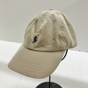 ◆ POLO RALPH LAUREN ポロ・ラルフローレン 90s ベースボールキャップ 帽子 野球帽 中古品 現状品 ベージュ サイズ 8-20 0.1kg