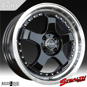 ■ ステルスレーシング K35 ■ 17X7.0J　OFF+25　PCD100　人気の2段スーパーディープリム!!　シャコタン/走り屋さん/カスタムカー推薦!!