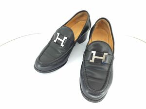 エルメス 靴 ローファー コンスタンス Hロゴ シルバー金具 型崩れ有り SIZE 37(約23.5ｃｍ）HERMES ◆3105/高林店 ST